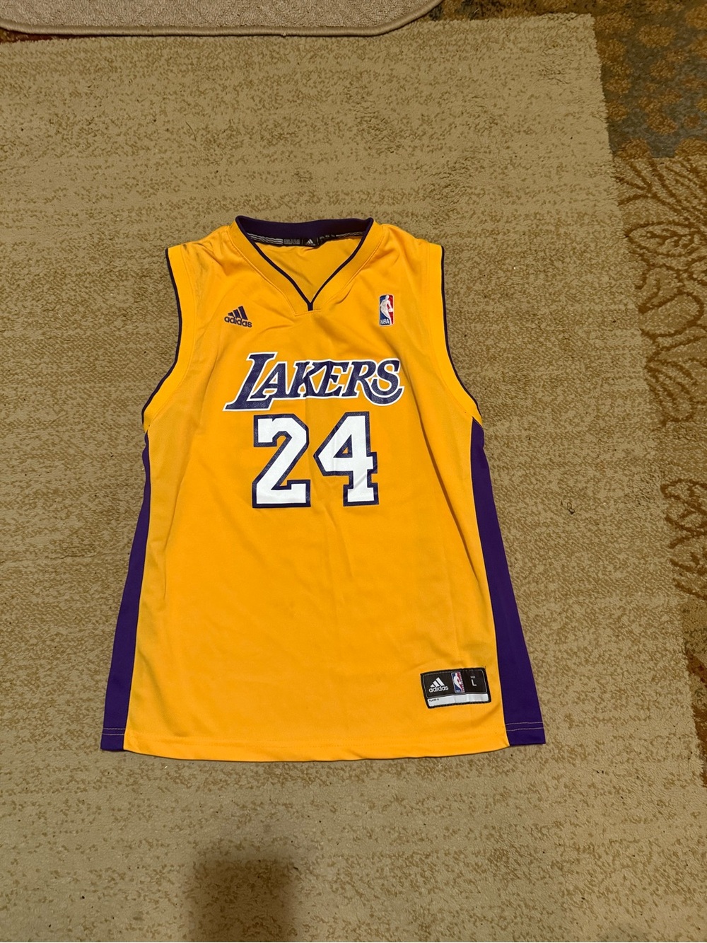 adidas Lakers #24 Jersey in Gold and Purple